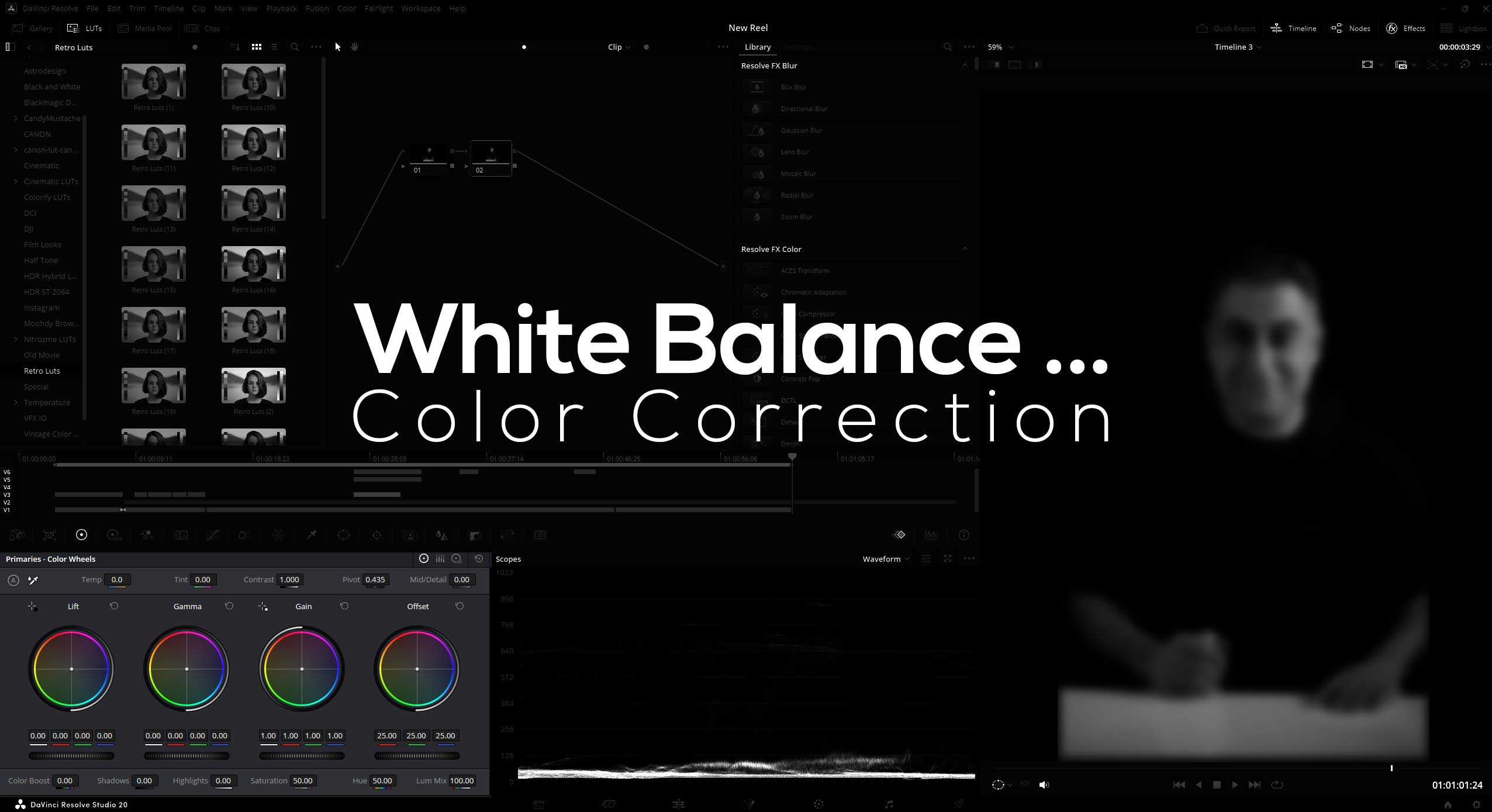 چطور در داوینچی ریزالو White Balance را اصلاح کنیم؟