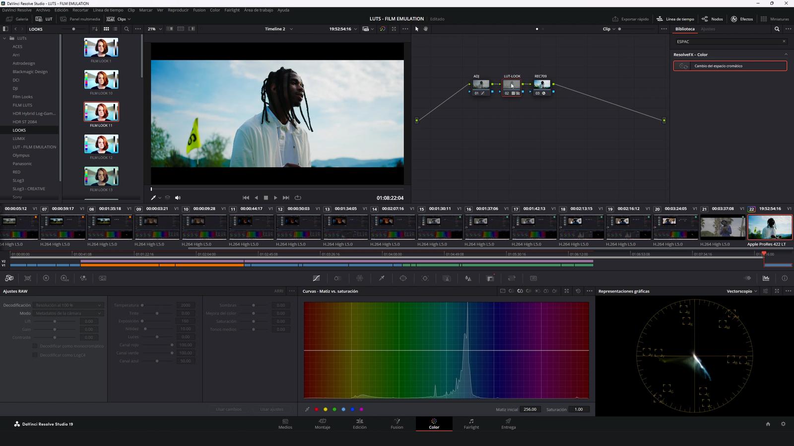 اعمال LUT در داوینچی ریزالو برای ساخت رنگ سینمایی در color grading