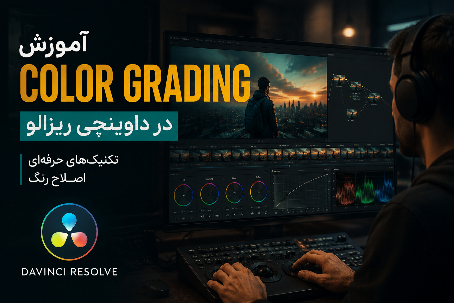 آموزش Color Grading در داوینچی ریزالو | تکنیک‌های حرفه‌ای اصلاح رنگ