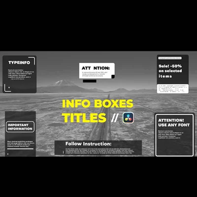 دانلود پروژه آماده داوینچی مخصوص اینستاگرام Info Boxes